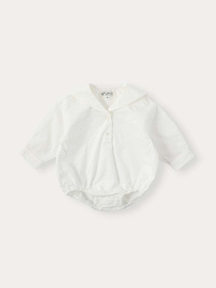 BABY)Marine Pure Romper-white