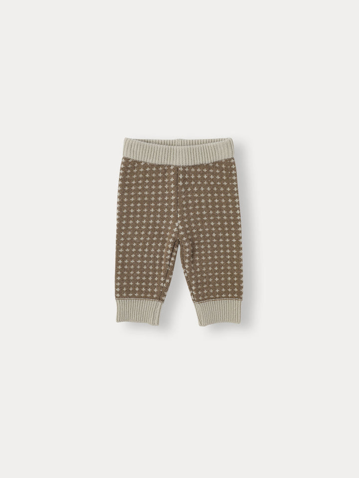 BABY)Grin Knit Pants-sand brown