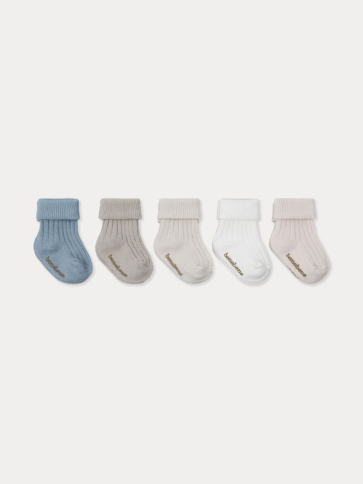 A)BABY)Newborn Socks Set-benebene neutral
