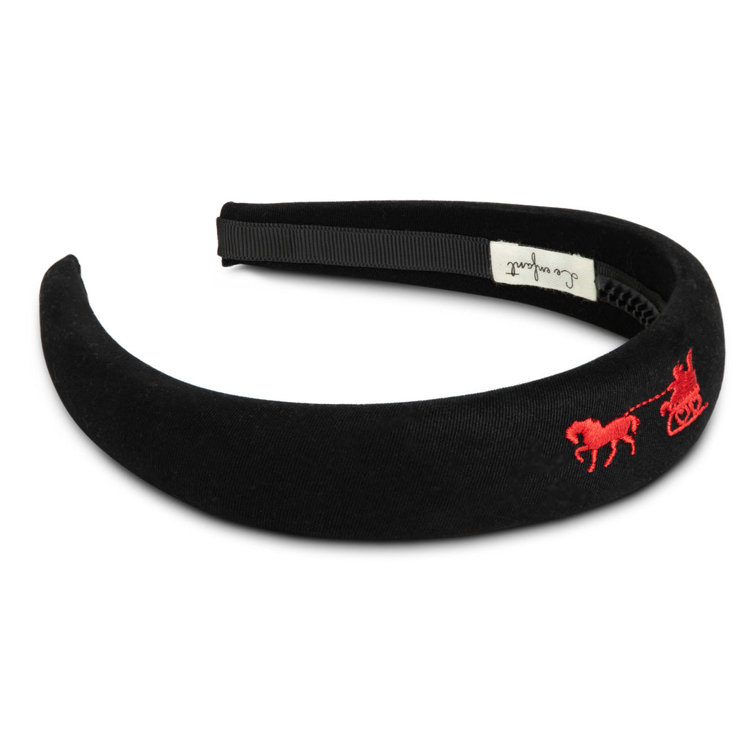 Petite Épopée embroidered hairband-Black