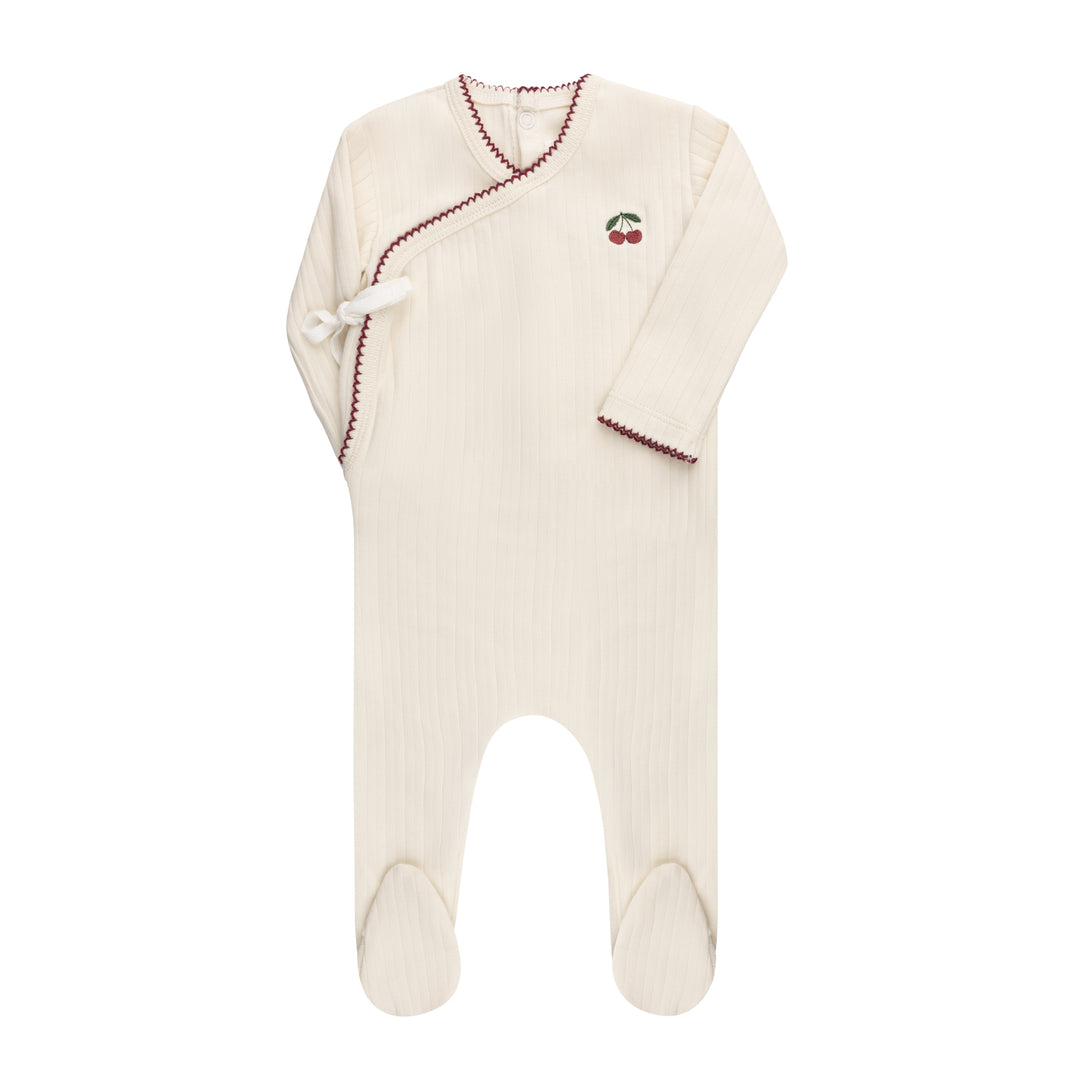 MODAL CHERRY PRINT COLLECTION-FOOTIE-Ivory/Red