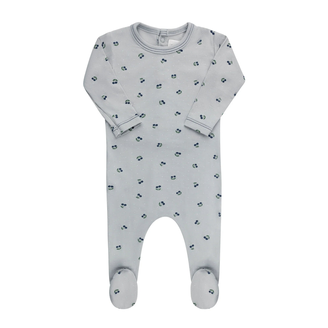MODAL CHERRY PRINT COLLECTION-FOOTIE-Blue