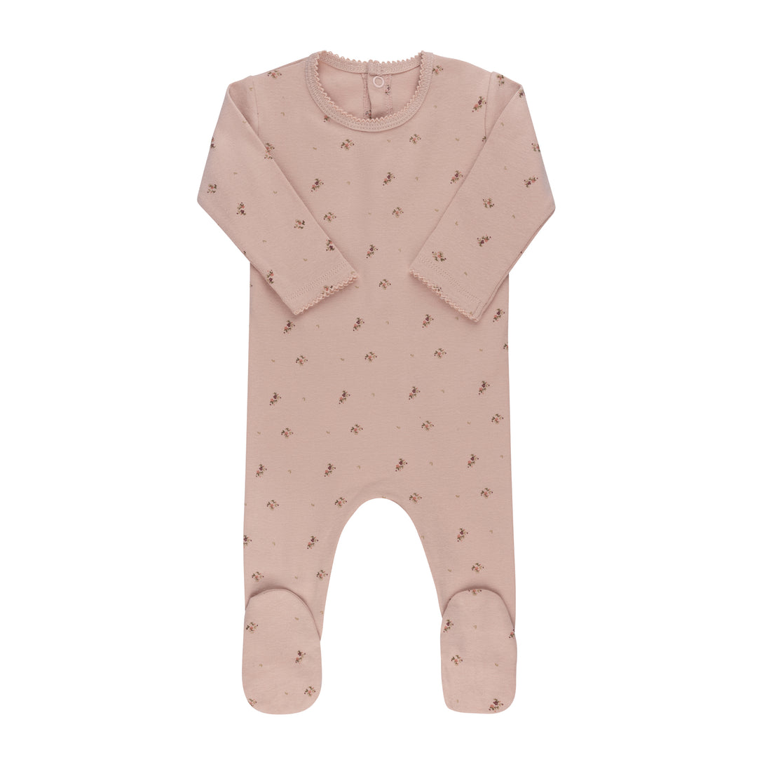 FLORAL PRINT COLLECTION-FOOTIE-Pink