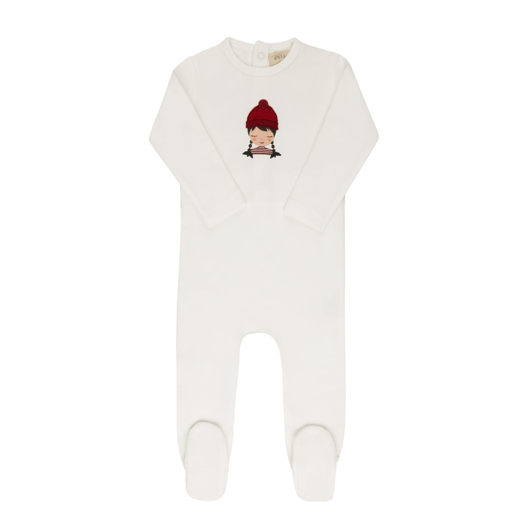 Autumn Kids Collection - Ivory/Pink - Footie
