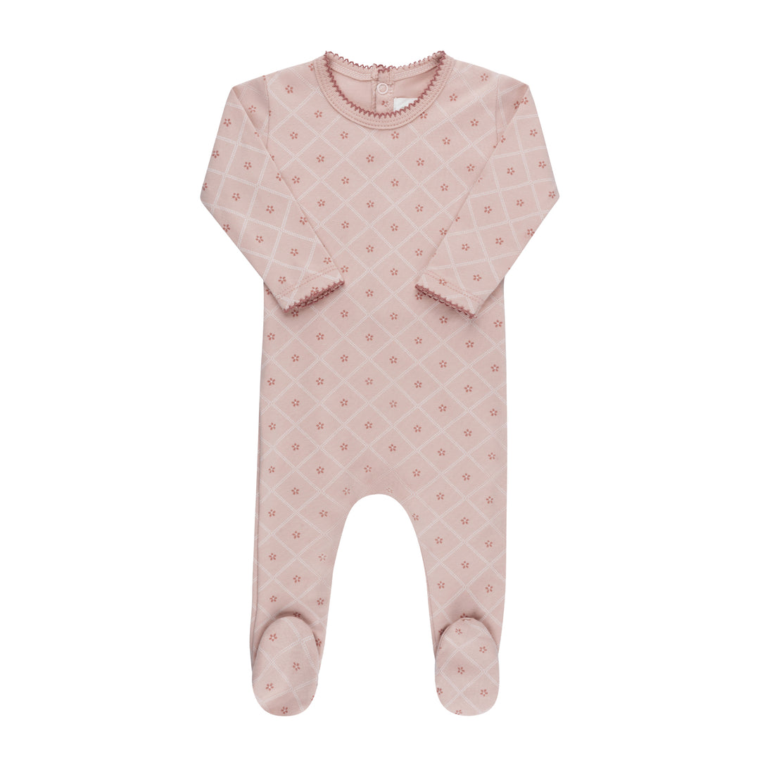 DIAMOND PRINT COLLECTION-FOOTIE-Pink
