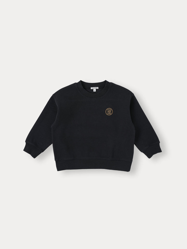 B Number Overfit Sweatshirt-navy