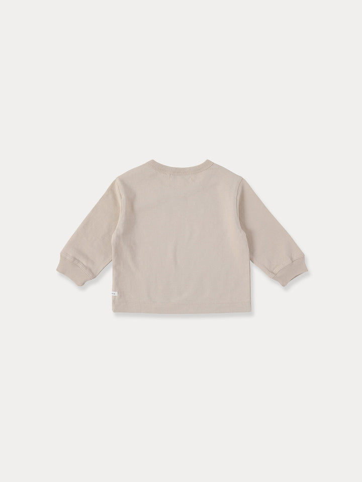 BABY)Mild Ribbed Sleeve T-beige