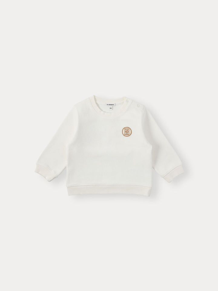 BABY)B Number Overfit Sweatshirt-ivory