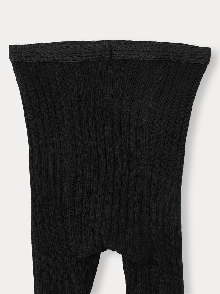 A)BABY)Cozy Ribbed Tights-Black