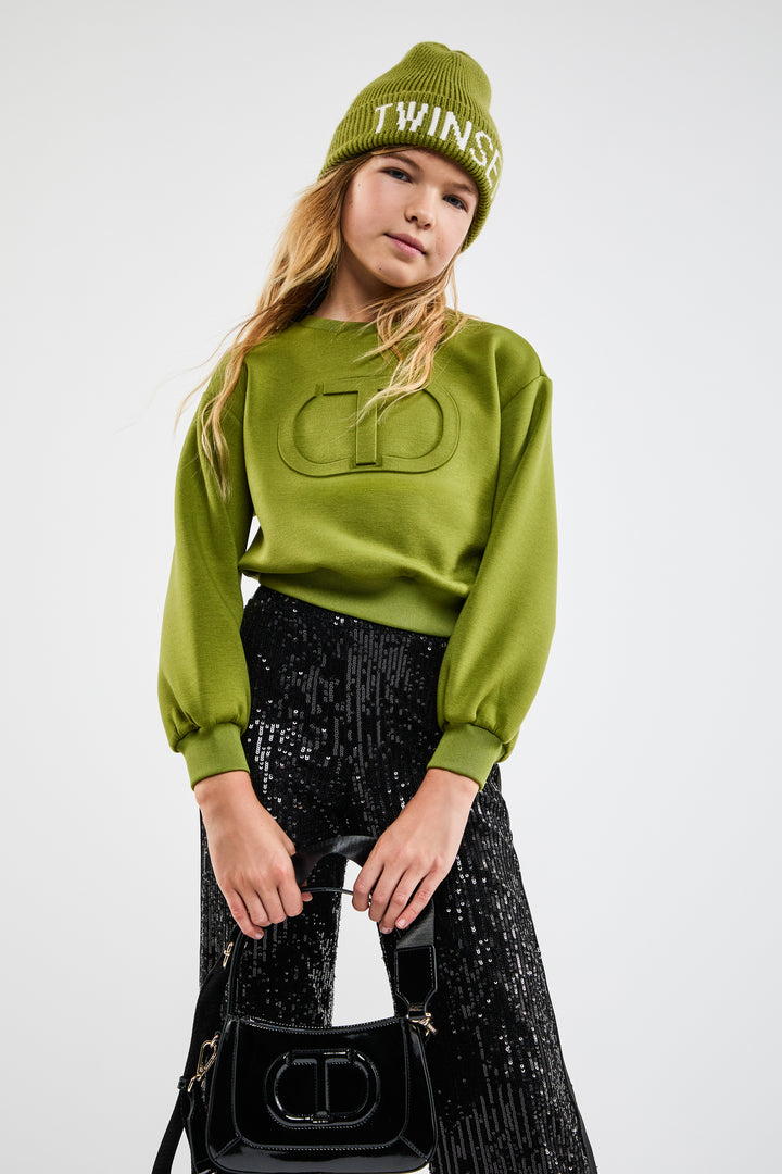 252GJ2051-SWEATSHIRT-OLIVE OIL