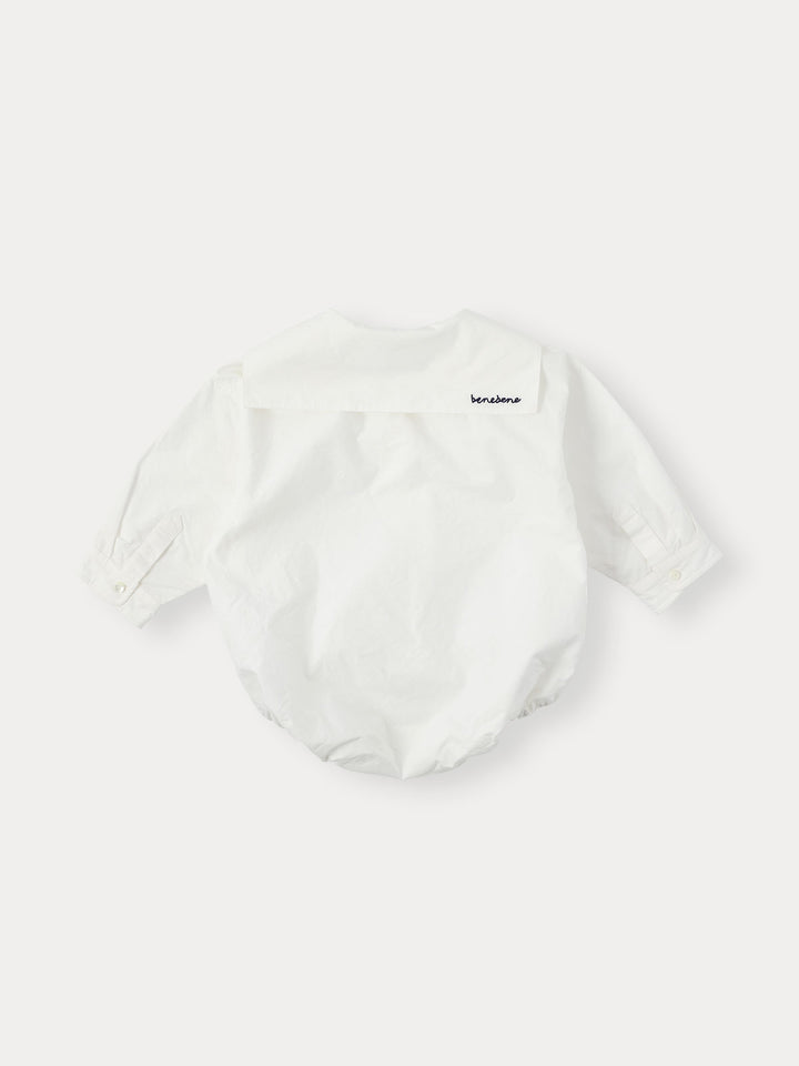 BABY)Marine Pure Romper-white