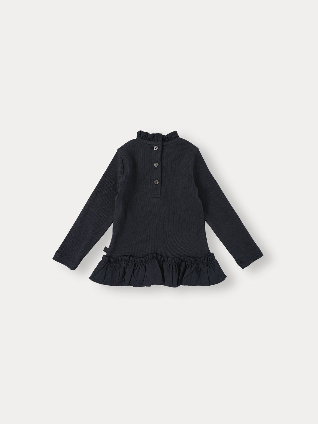 BABY)Pure Frill Long Sleeve-navy