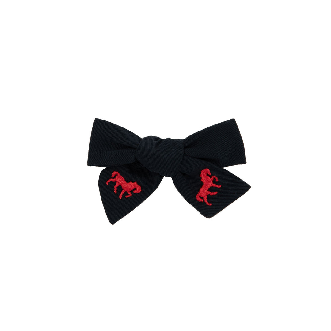 Petite Épopée embroidered bows (2 Pk)-Navy