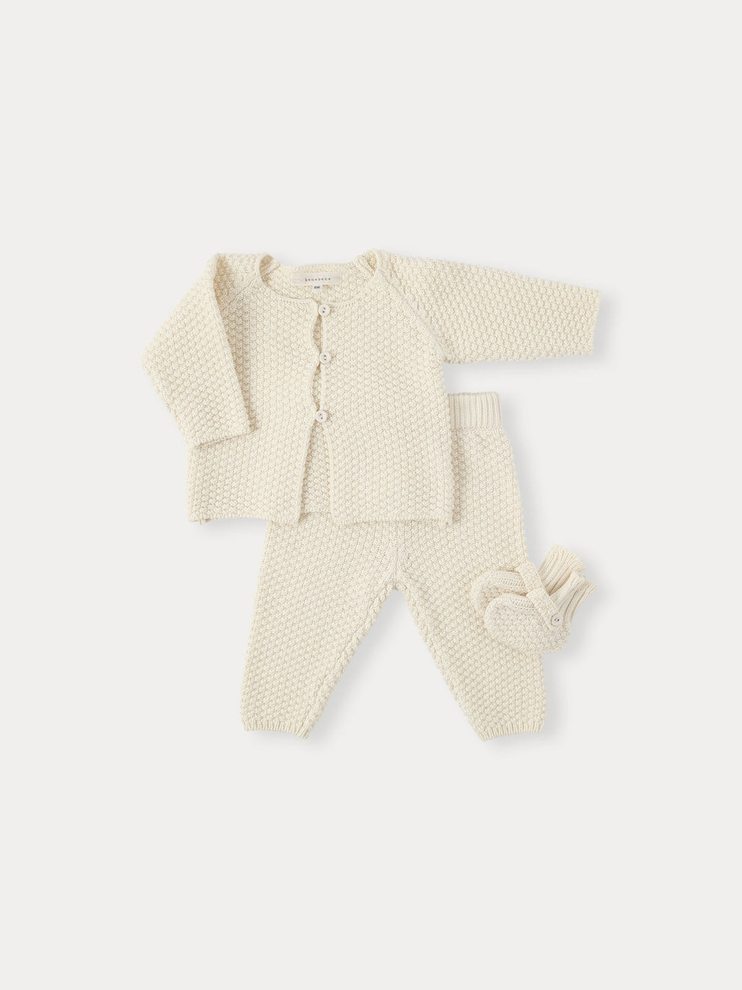 BABY)creamy knit set-cream
