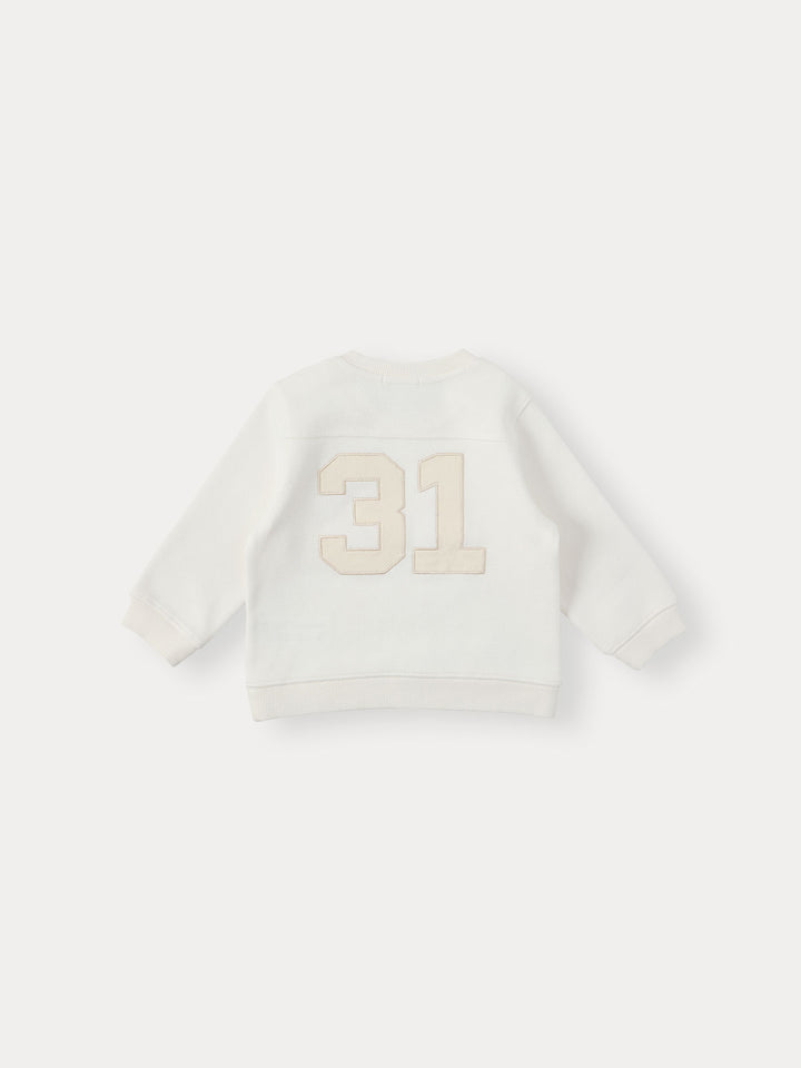 BABY)B Number Overfit Sweatshirt-ivory