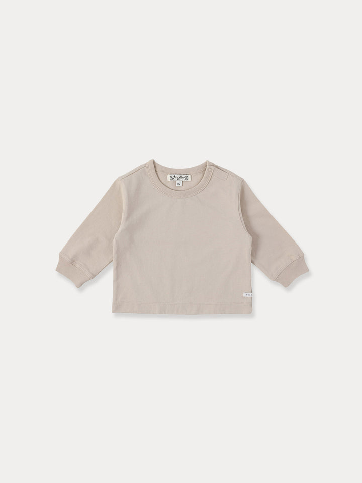BABY)Mild Ribbed Sleeve T-beige