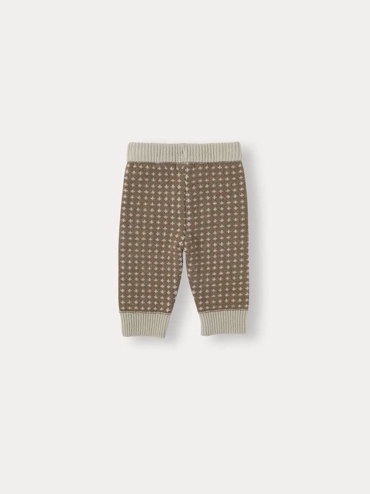 BABY)Grin Knit Pants-sand brown