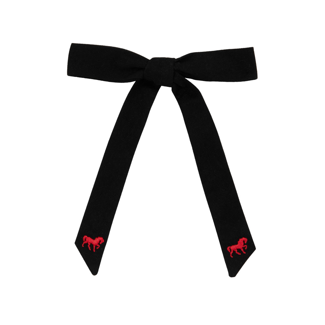 Petite Épopée embroidered bows-Black