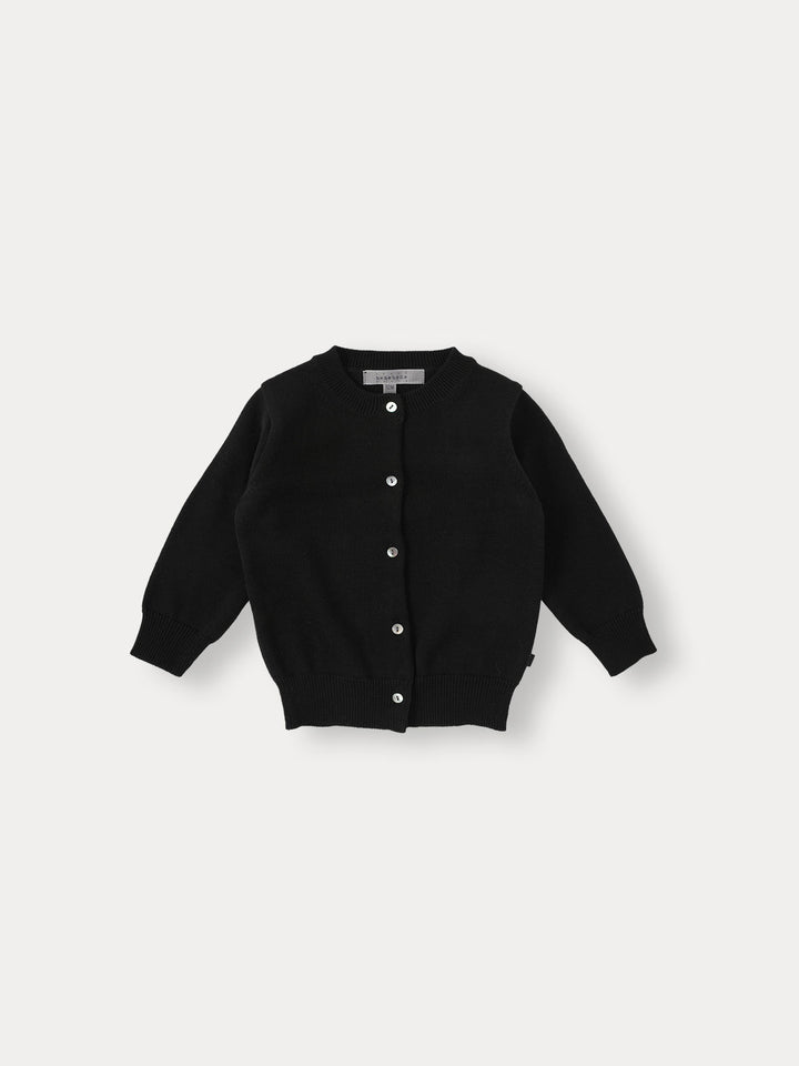 BABY)Neat Cotton Cardigan-black