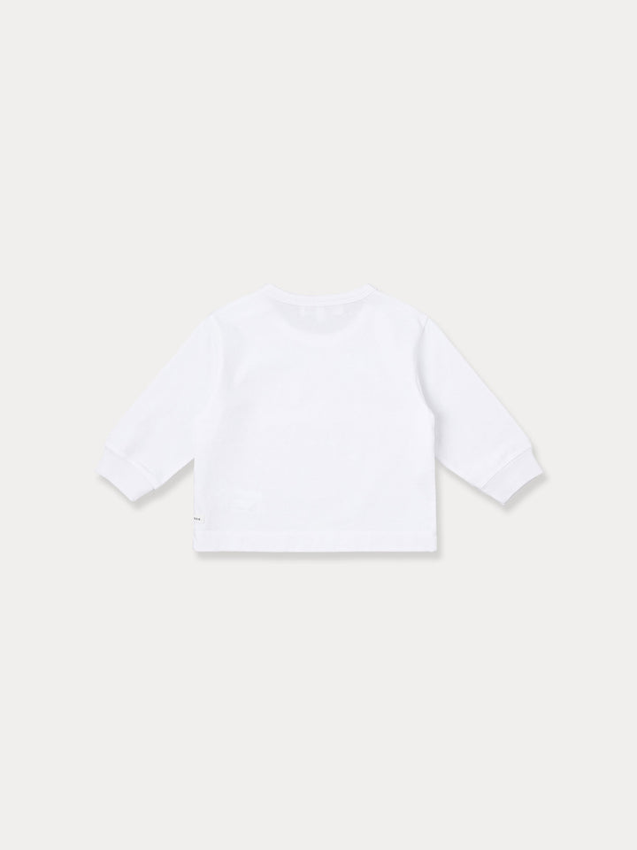 BABY)Mild Ribbed Sleeve T-ivory