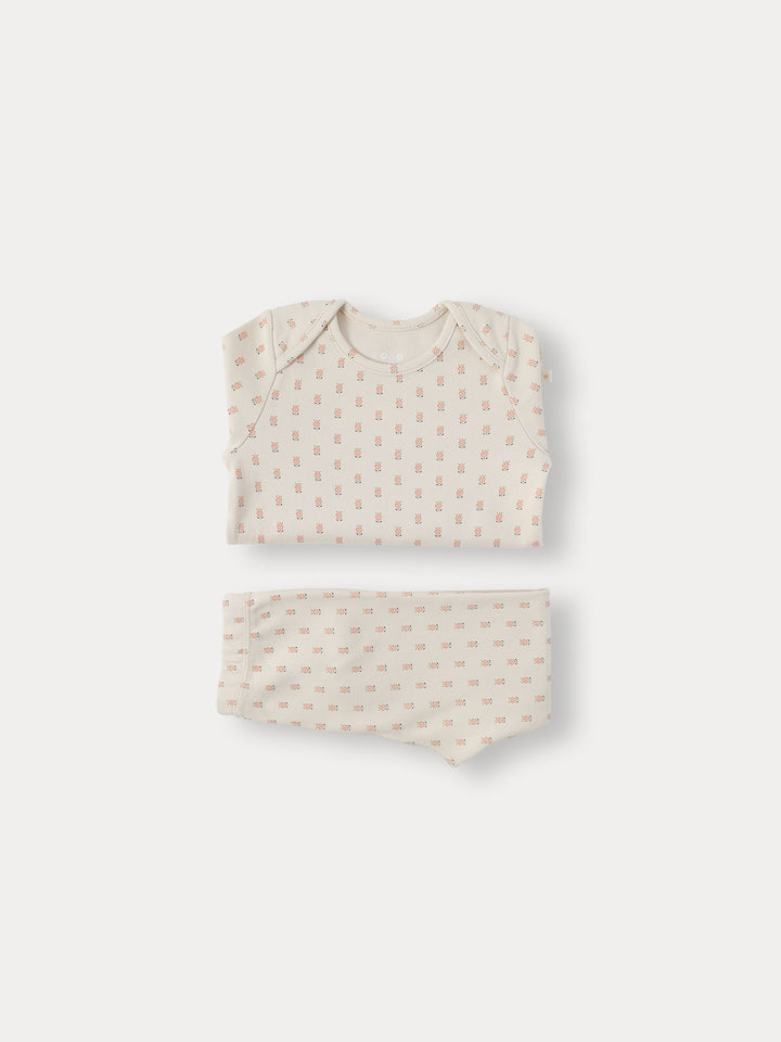Manon Organic Lip Neck Twinset-pink
