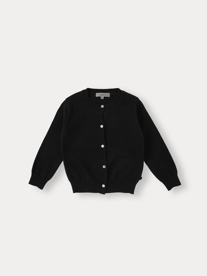 Neat Cotton Cardigan-black
