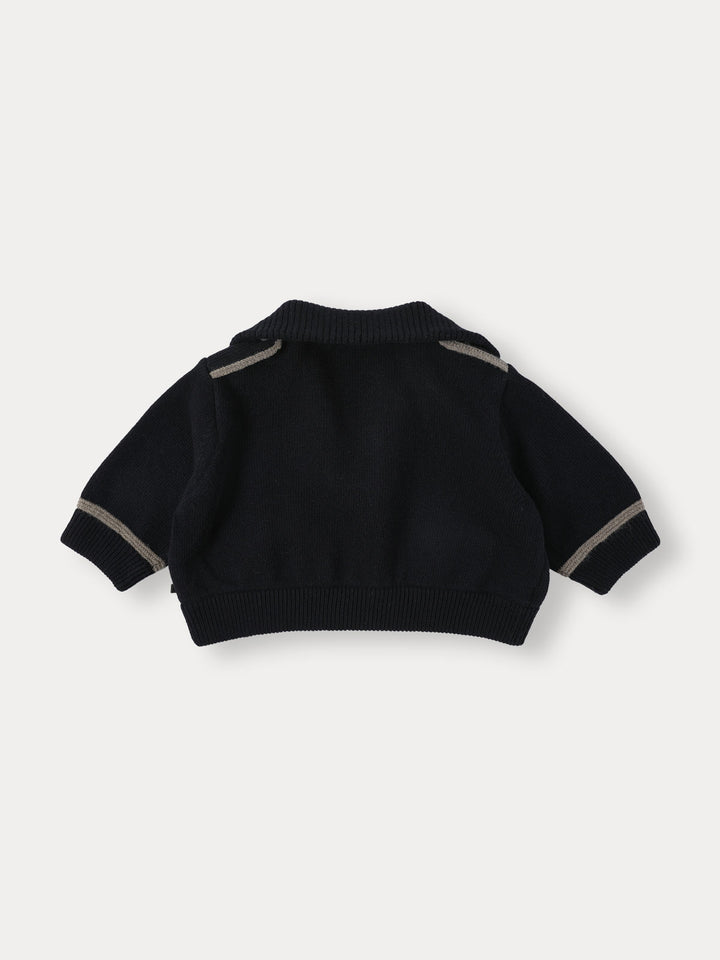 Marine Knit Pullover-navy