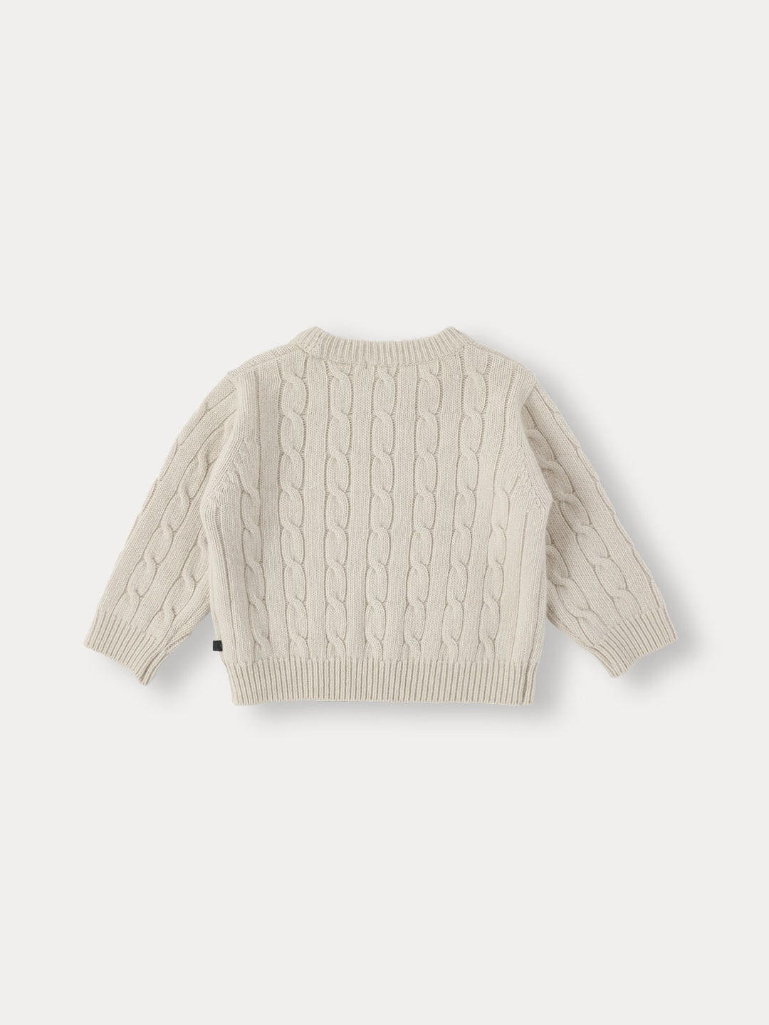 Cable Wool Knit Pullover-ecru