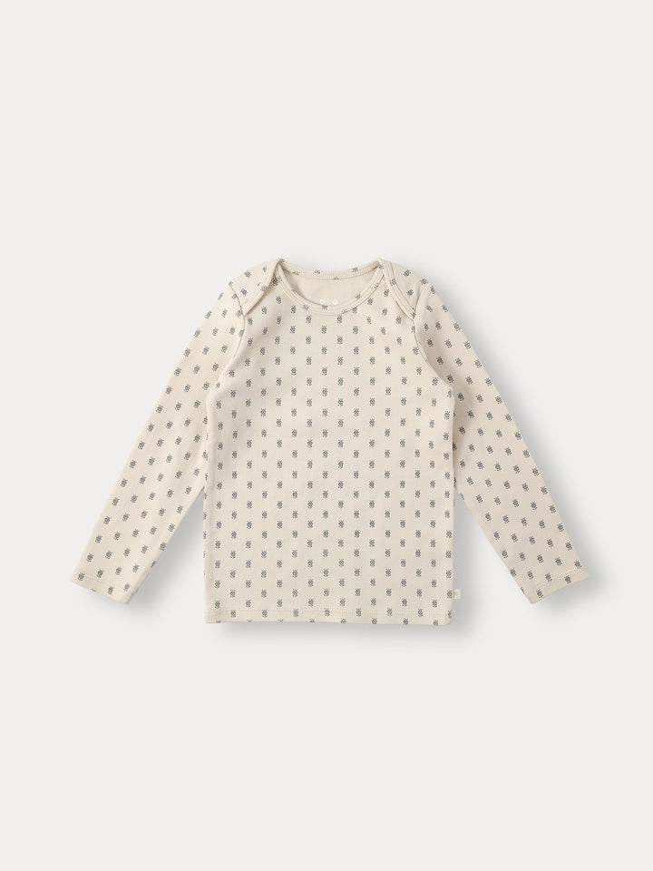 Manon Organic Lip Neck Twinset-blue