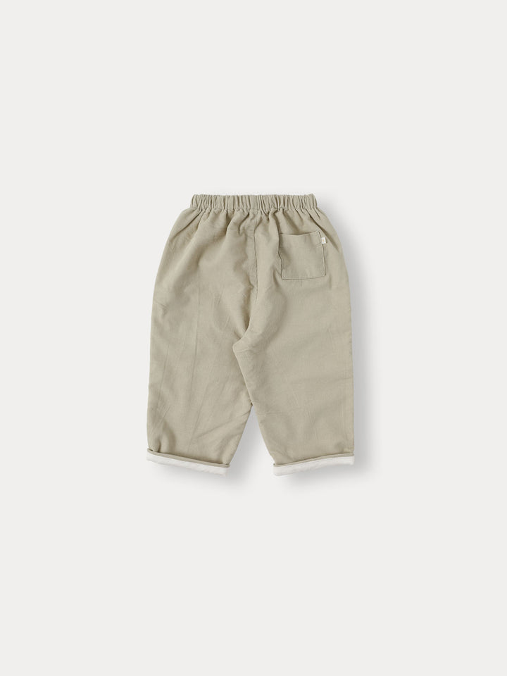 Cozy Corduroy Two Tone Pants-ecru