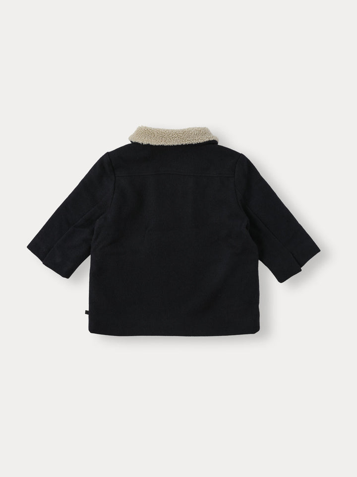 Bene Wool Double Coat-navy