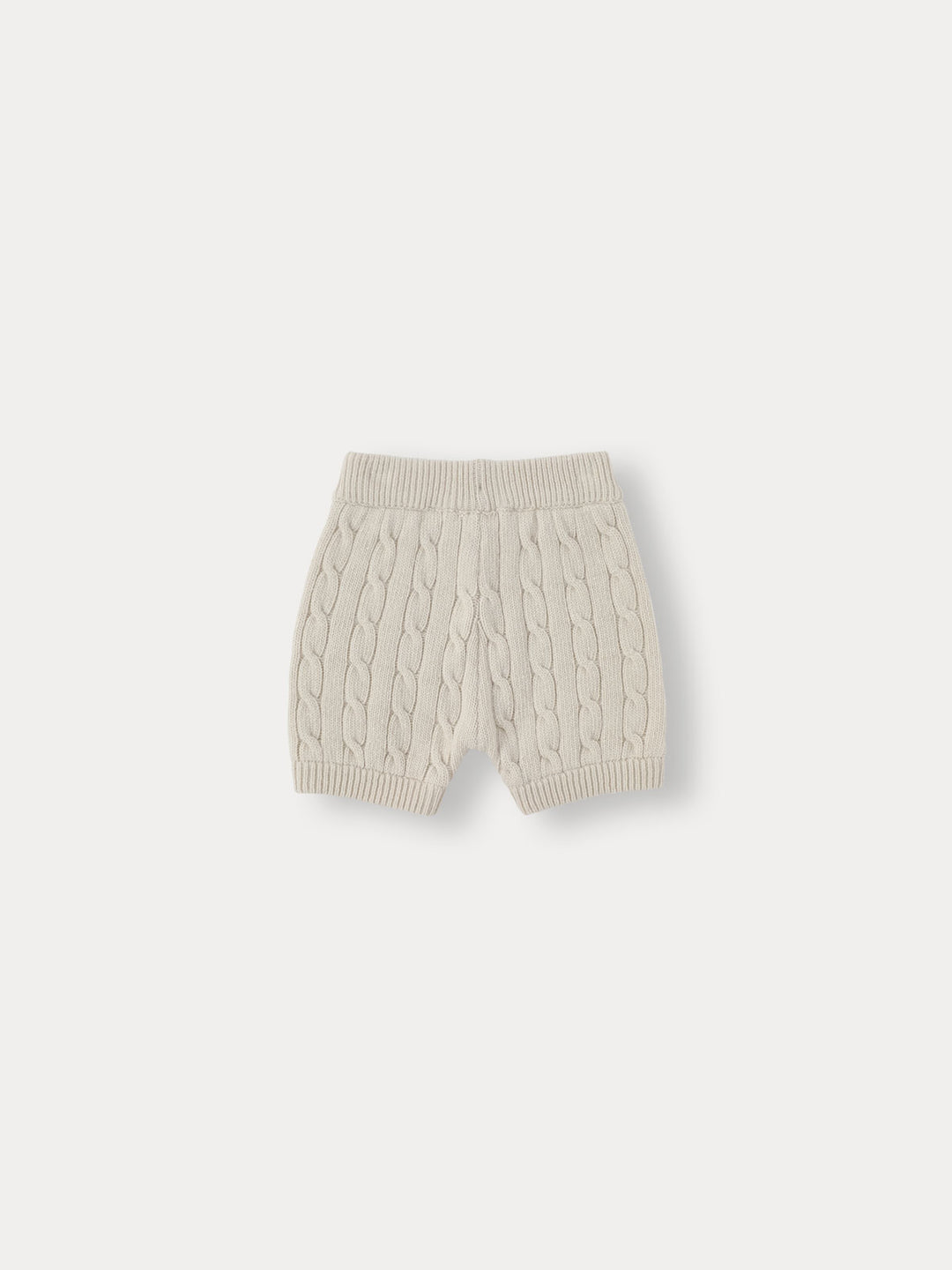 Cable Wool Knit Half pants-ecru
