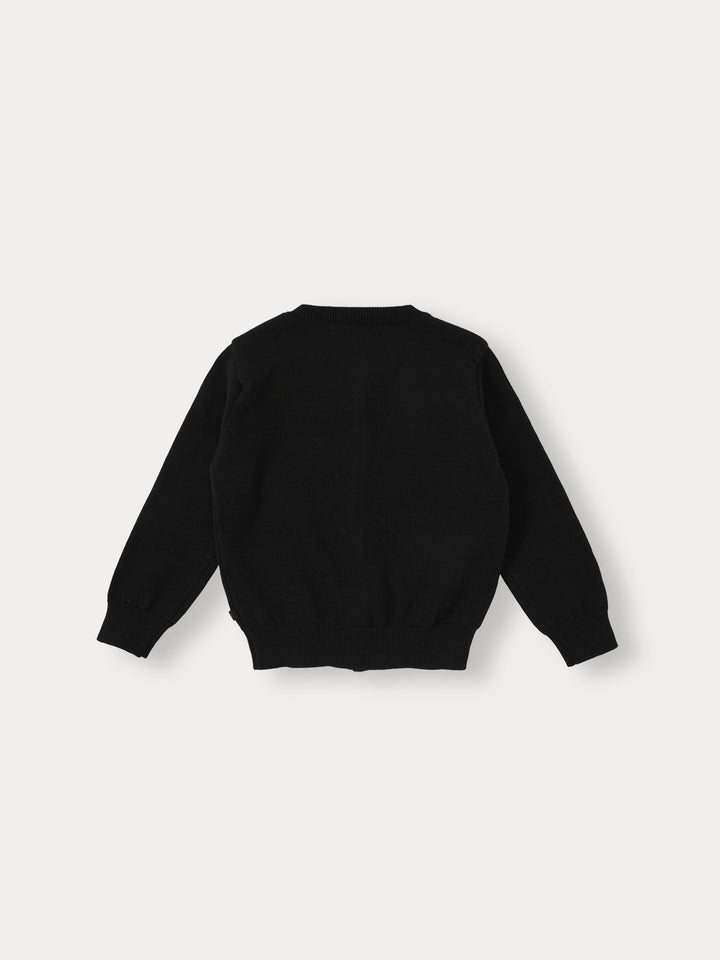 Neat Cotton Cardigan-black