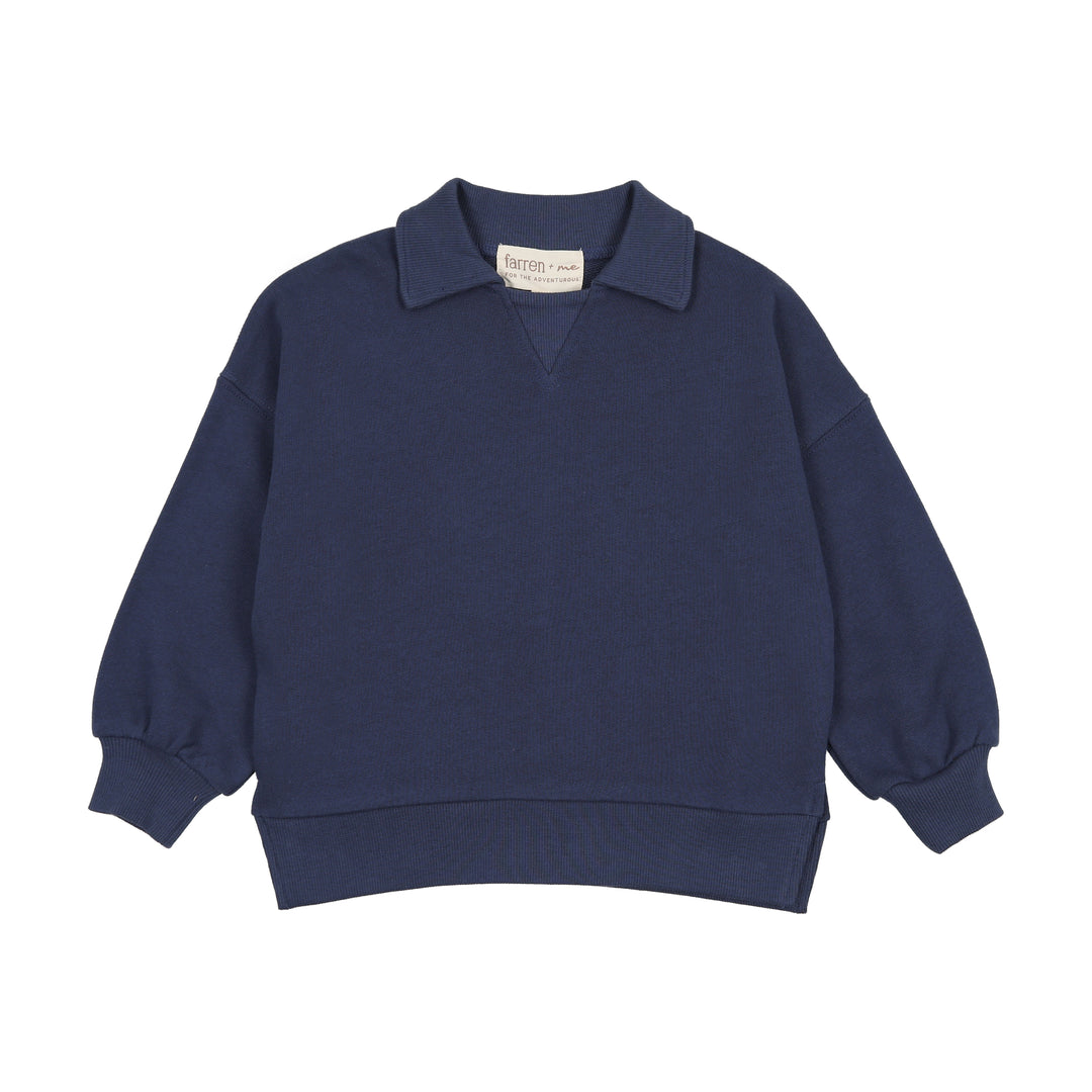 FAW25-04-Polo Sweatshirt-Washed blue