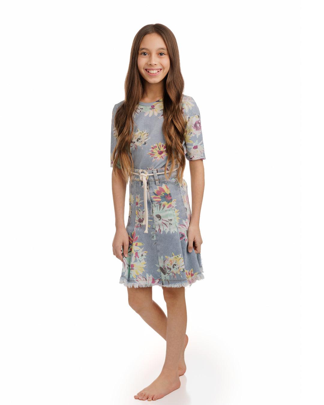 GS5101-SKIRT-Light Denim Print