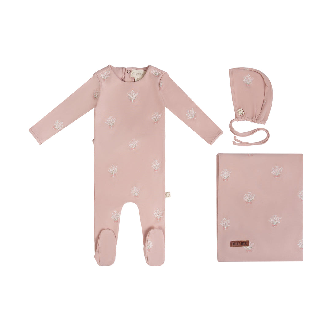 Babys Breath BLANKET Set-Misty Rose