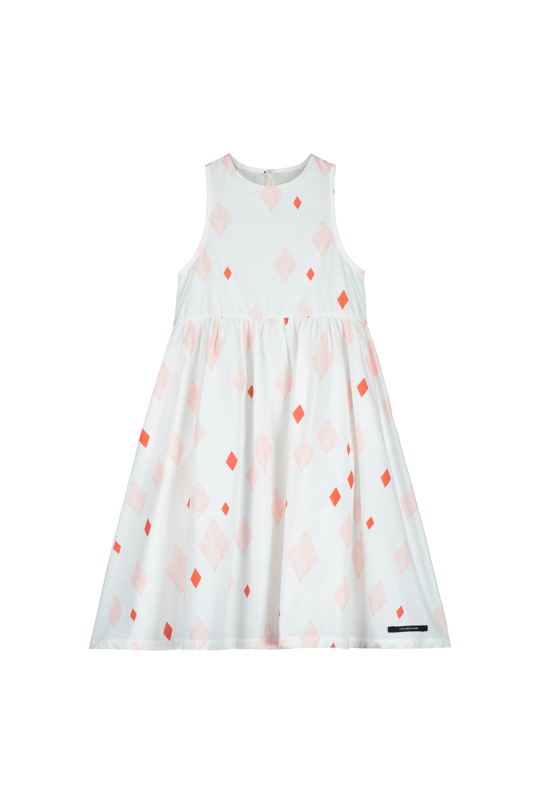 Joker Sleeveless Dress-White/Red