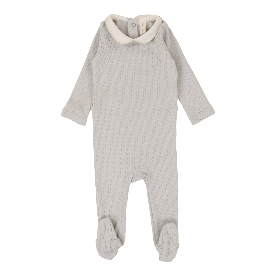 EDGED COLLAR FOOTIE-Light Blue