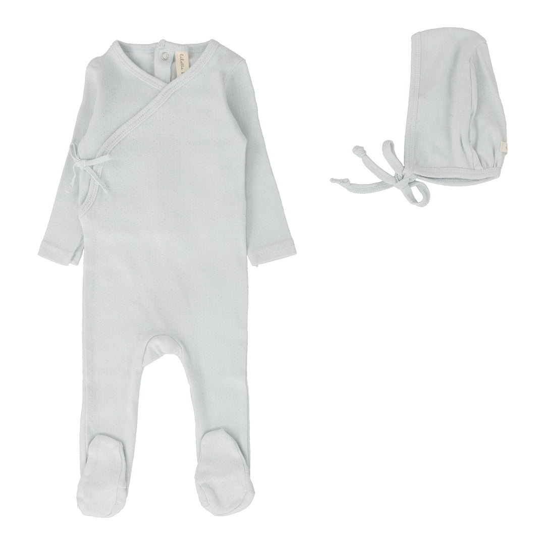 PINPOINT WRAPOVER FOOTIE SET-SKY BLUE