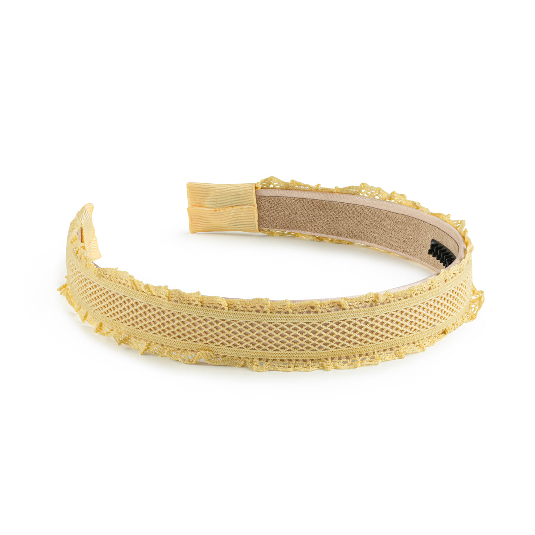 lath003-Mae lattice lace headband lemon