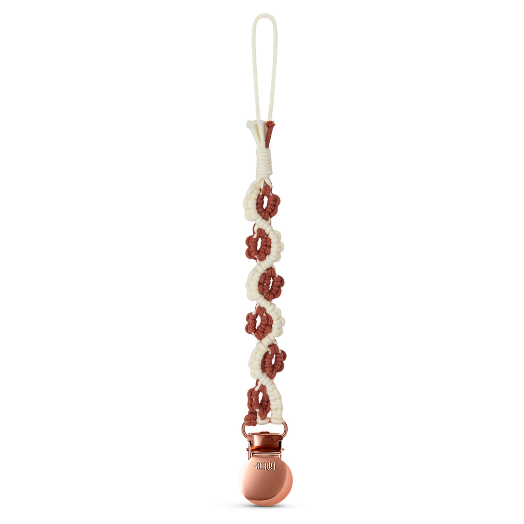 ADORA Lily Pacifier Clip- Rosewood