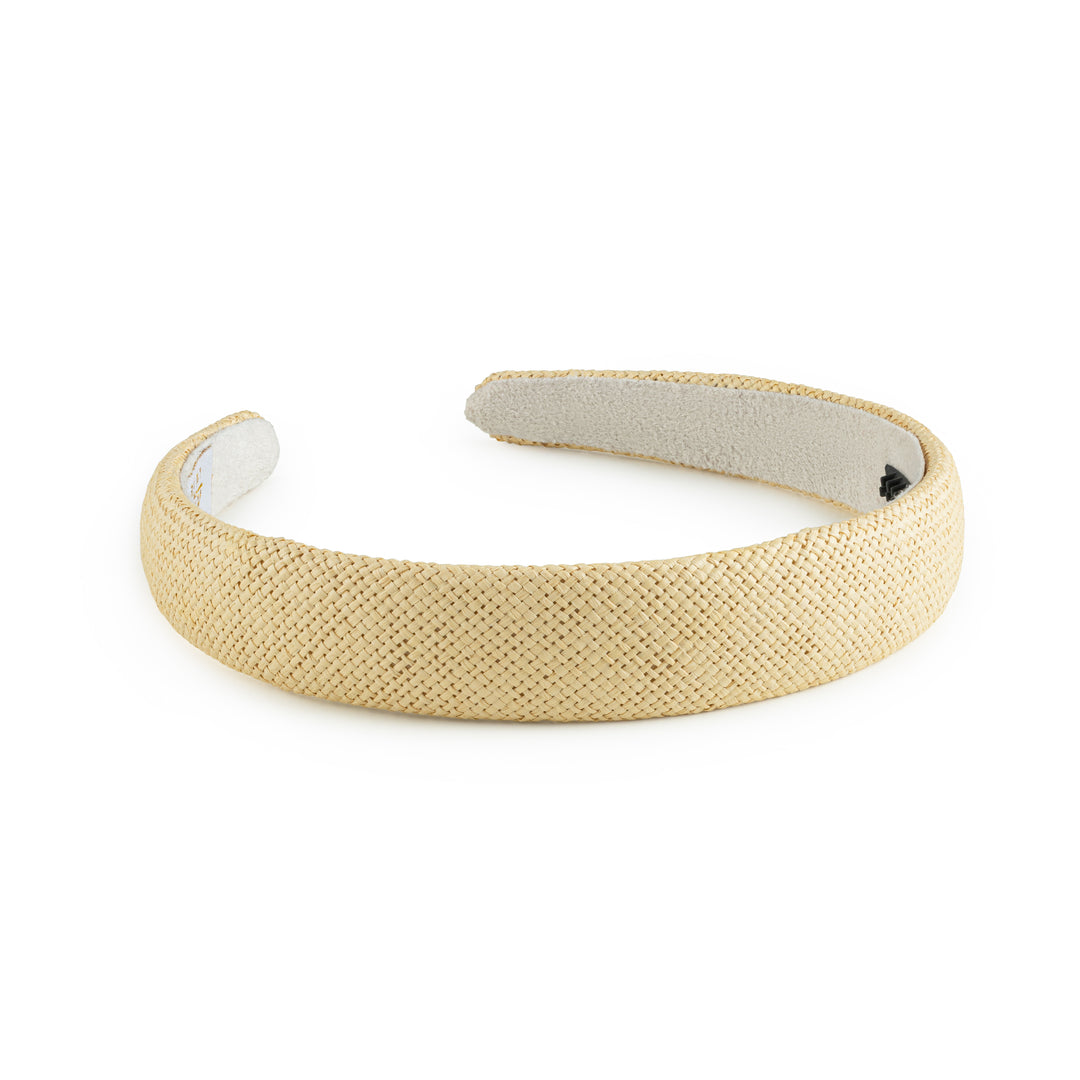 luxh002-Tabitha luxe linen headband buttermilk