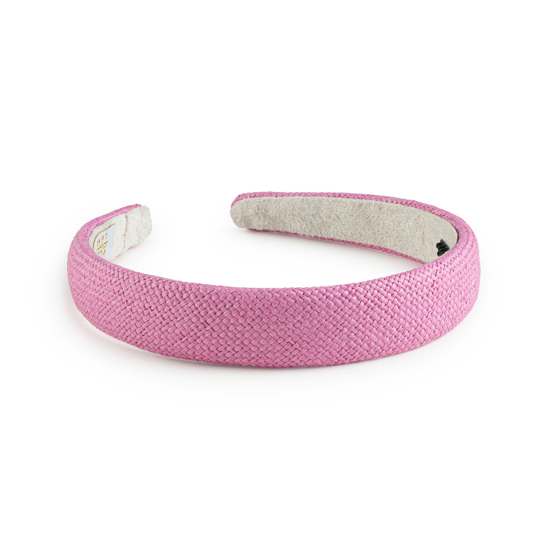 luxh003-Tabitha luxe linen headband fuschia