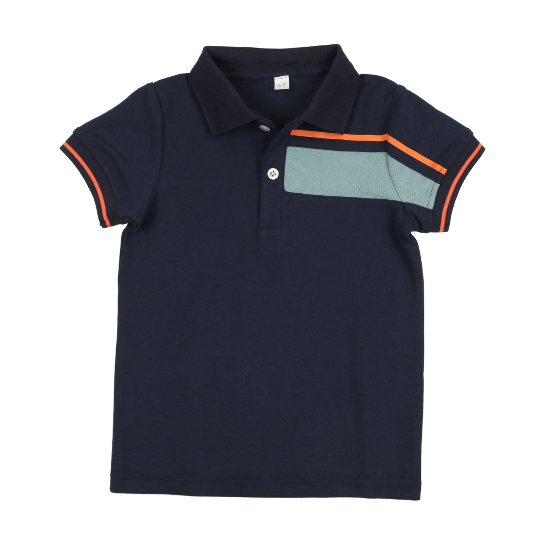 P602-NAVY WITH LIGHT BLUE AND ORANGE BLOCK