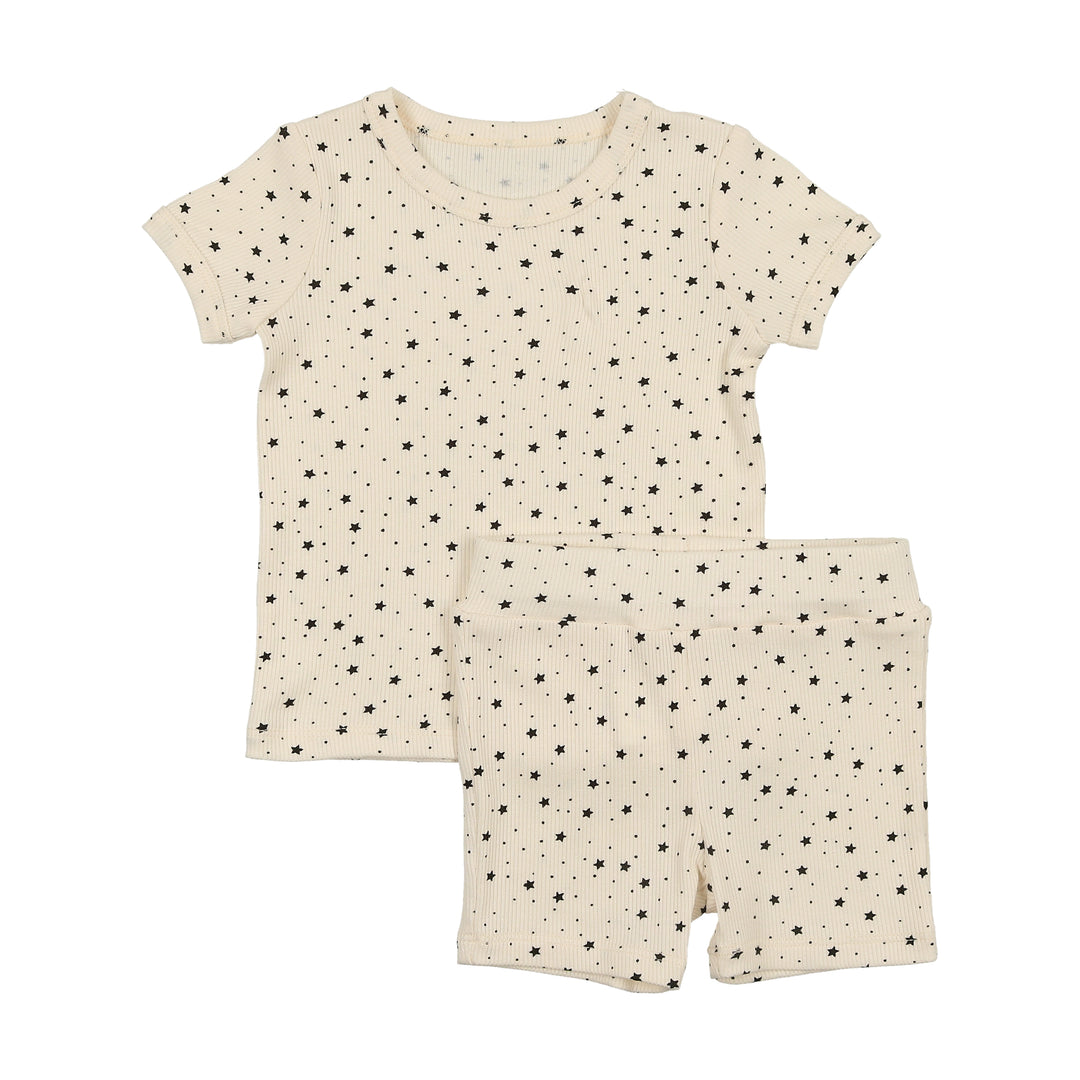 SL25303SS-Ivory-Star Short Set-Ivory