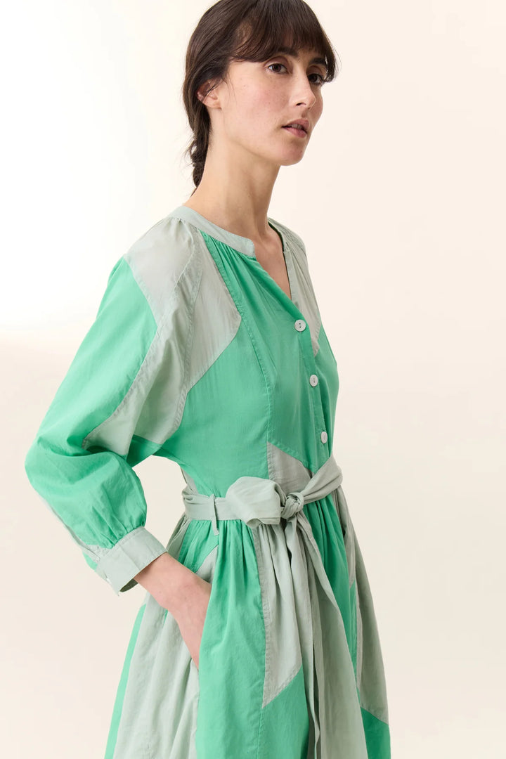 Runa TC160 Patch-Green Long sleeve long dress