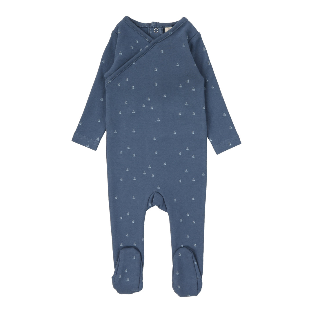 Sail Away Footie Off-Navy