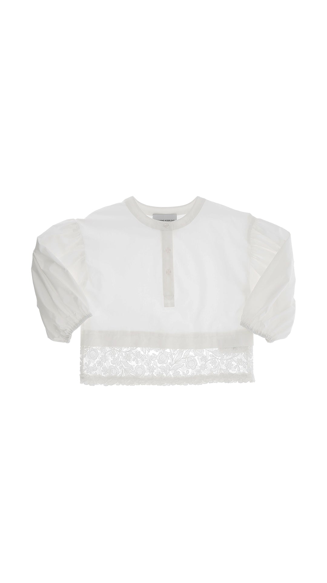 SFCA029-POPLIN BLOUSE W/TULLE EMBROIDERED-Natural