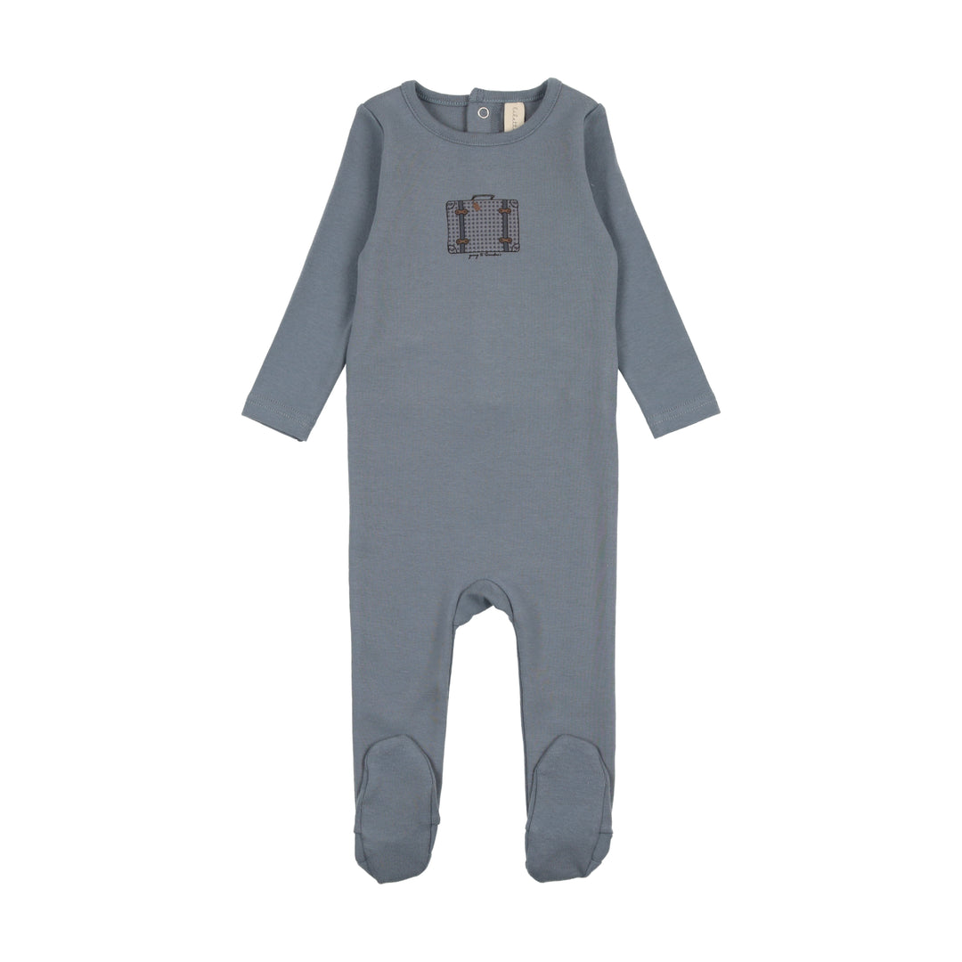 SUITCASE FOOTIE-Slate