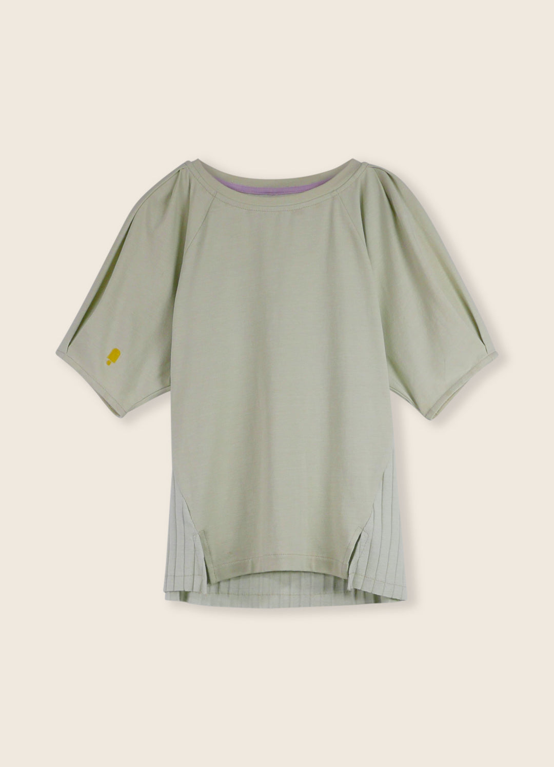3LS25_2065-COMBINED RIB TEE-Fog Green